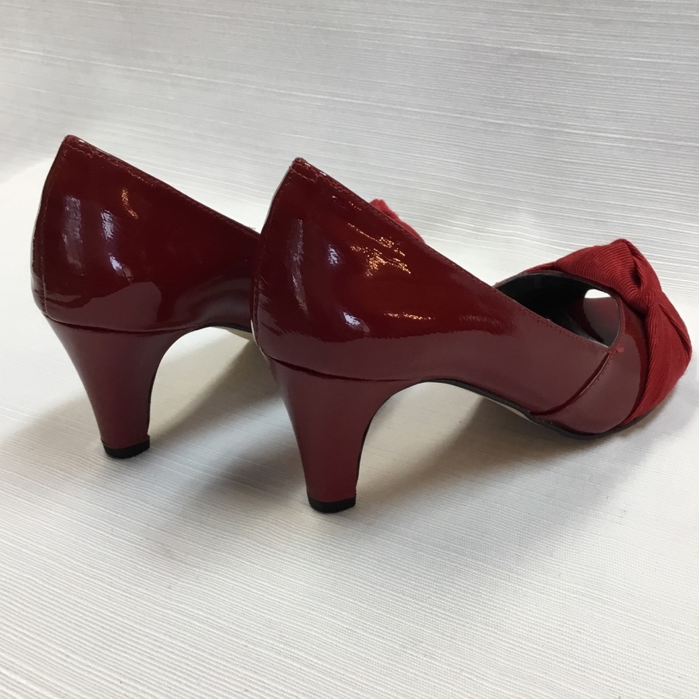 Ros Hommerson Red Patent  Leather Heels - Picture 6 of 8